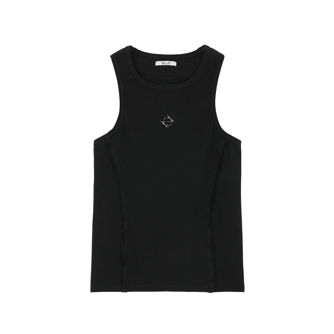 비엘알 로고 리벳 슬리브리스 블랙(BLR Logo Rivet Sleeveless Black)