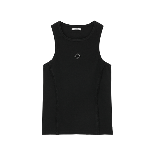 BLR24SSSL02 BLR Logo Rivet Sleeveless Black