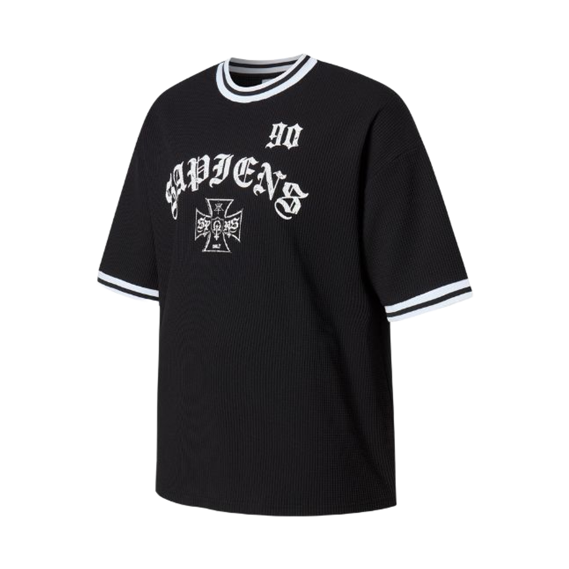 사피엔스 나인티 링거 오버핏 반팔티 블랙(Sapiens Ninety Ringer Over Fit Short Sleeves Black)