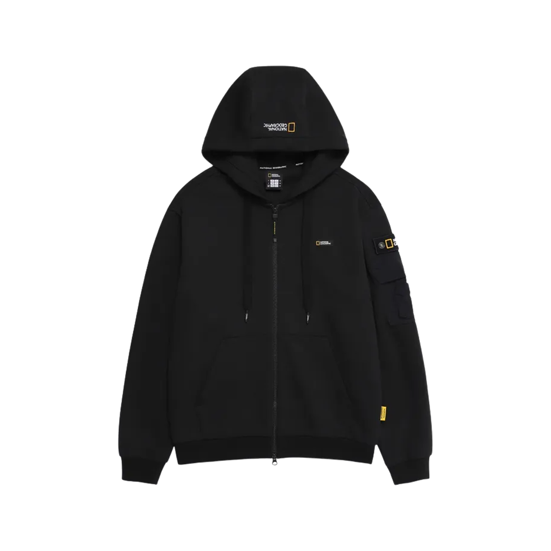 N251UFT050 National Geographic Margay Hood Zip Up Jacket Carbon Black