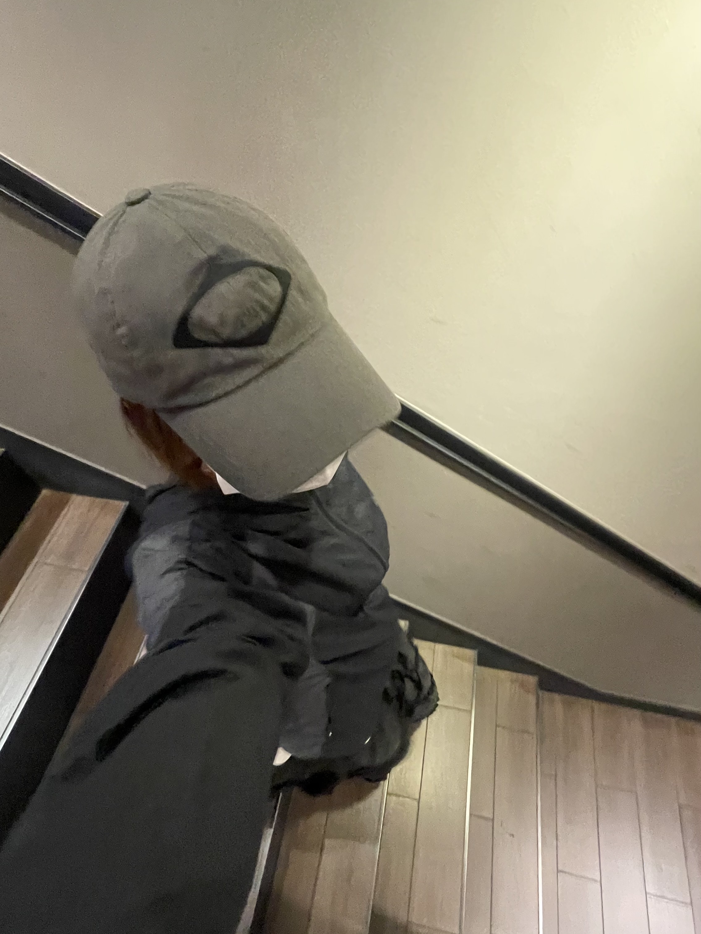 Mischief Rhombus Pocket Ball Cap Charcoal, Sansan Gear Paneled Jacket Blue Charcoal - 24SS 착용 스타일