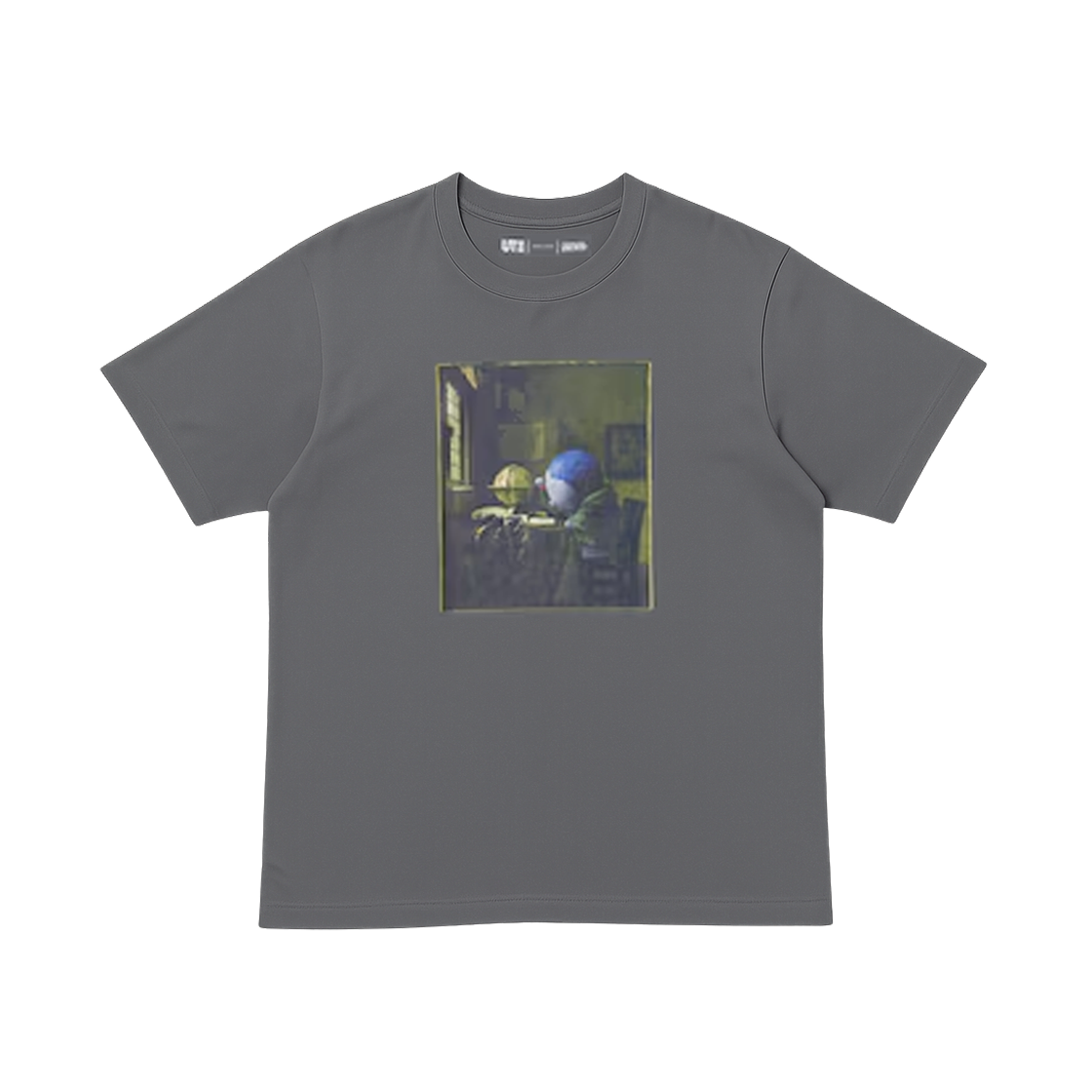 유니클로 UT x 루브르 x 도라에몽 그래픽 티셔츠 C 그레이 - KR 사이즈(Uniqlo UT x Louvre x Doraemon Graphic T-Shirt C Gray - KR Sizing)