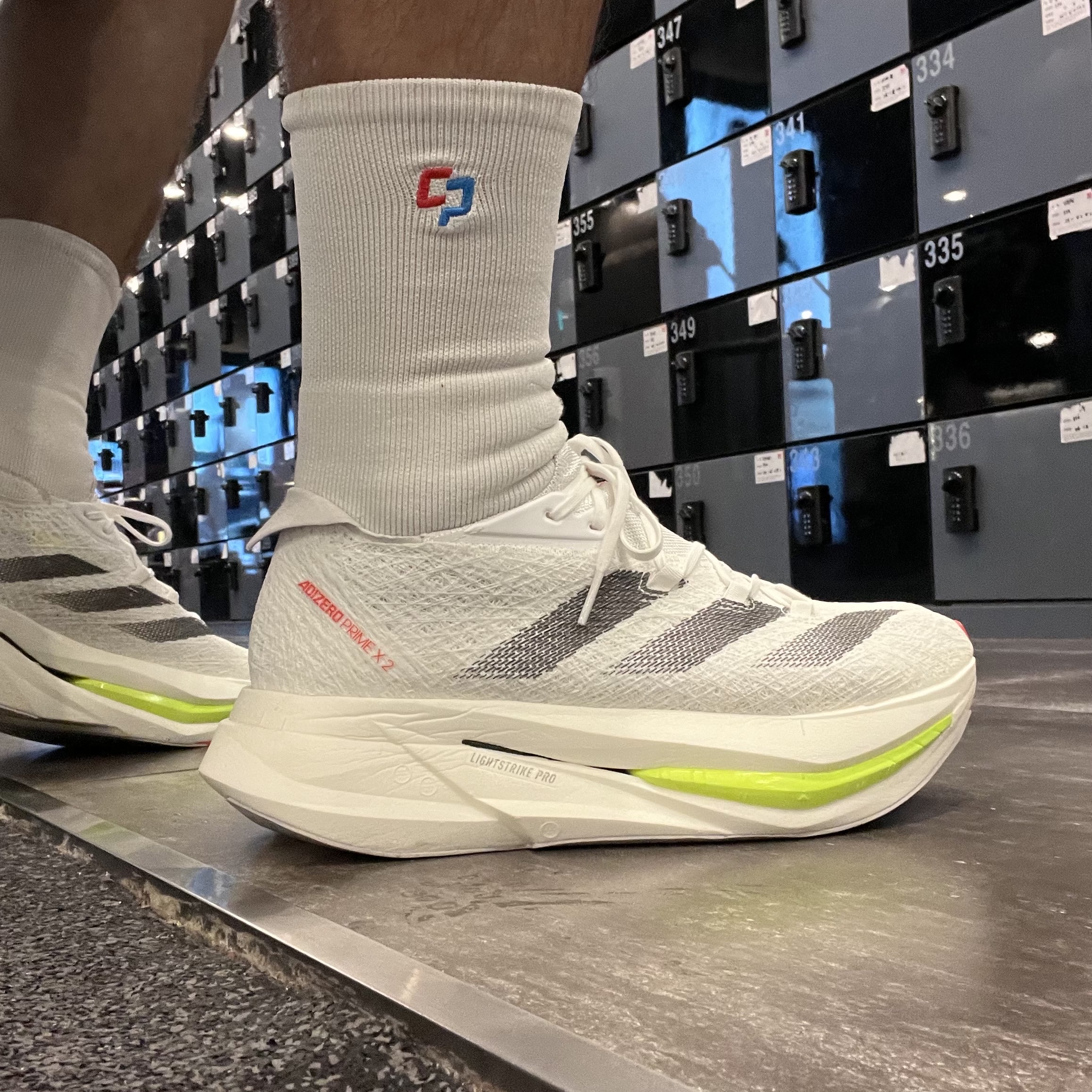 Adidas Adizero Prime X 2 Strung Cloud White Core Black 착용 스타일