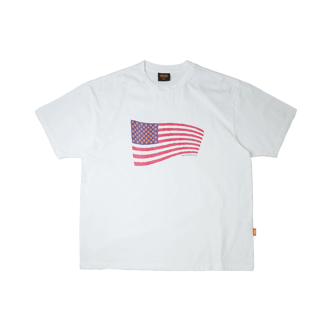 P25SSTE001-02-WH POSR Check And Stripes Tee White