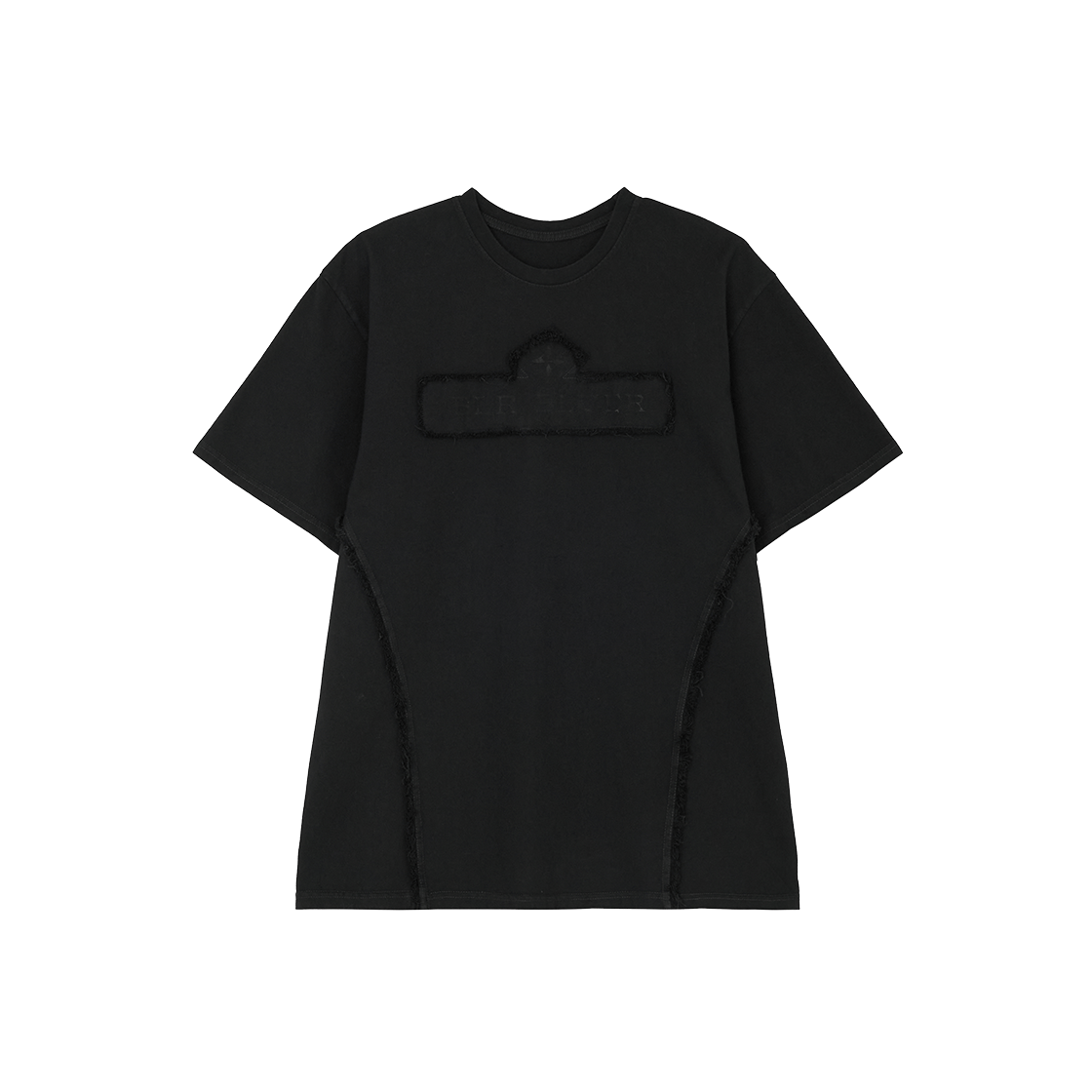 비엘알 로우-엣지드 블러 티셔츠 블랙(BLR Raw-Edged Bluer T-Shirt Black)