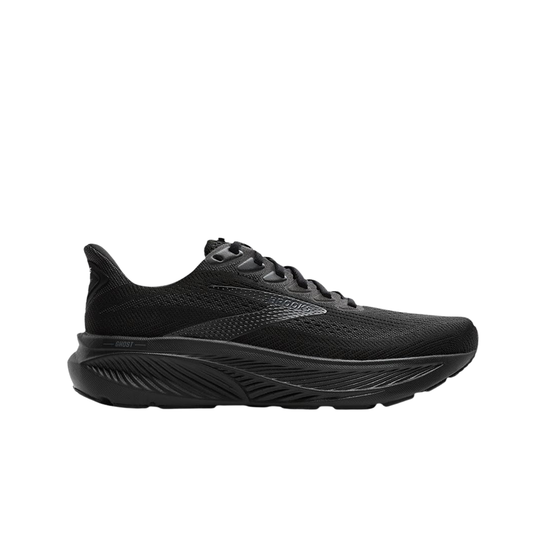 1204311D020 (W) Brooks Ghost 17 Black - D Wide