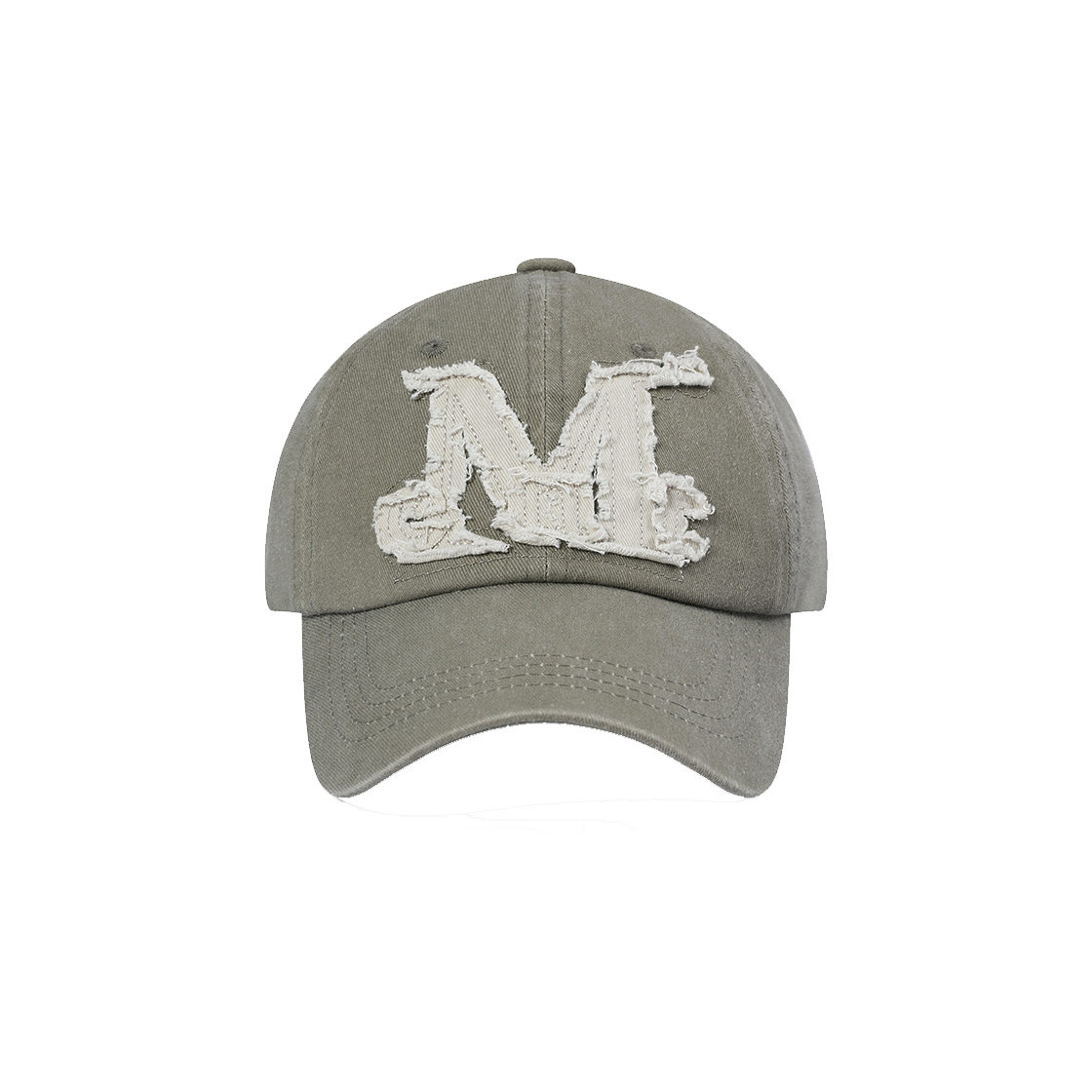 무센트 빈티지 워싱 아플리케 볼캡 빈티지 카키(MUCENT Vintage Washing Applique Ball Cap Vintage Khaki)