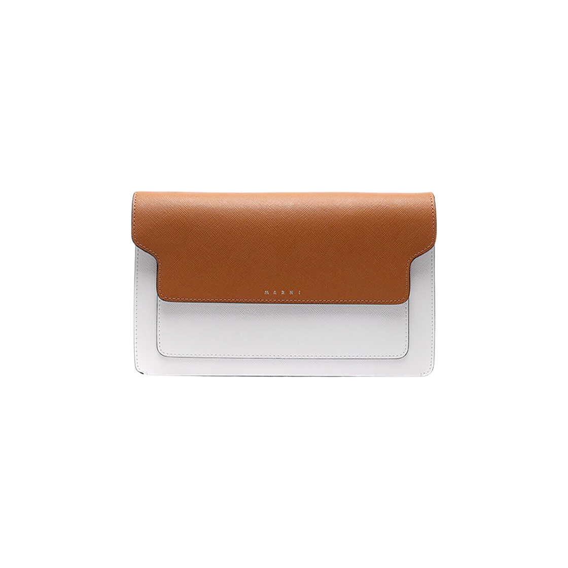 마르니 사피아노 레더 트렁크 크로스바디백 디종 릴리 화이트(Marni Saffiano Leather Trunk Crossbody Bag Dijon Liliy White) - 1