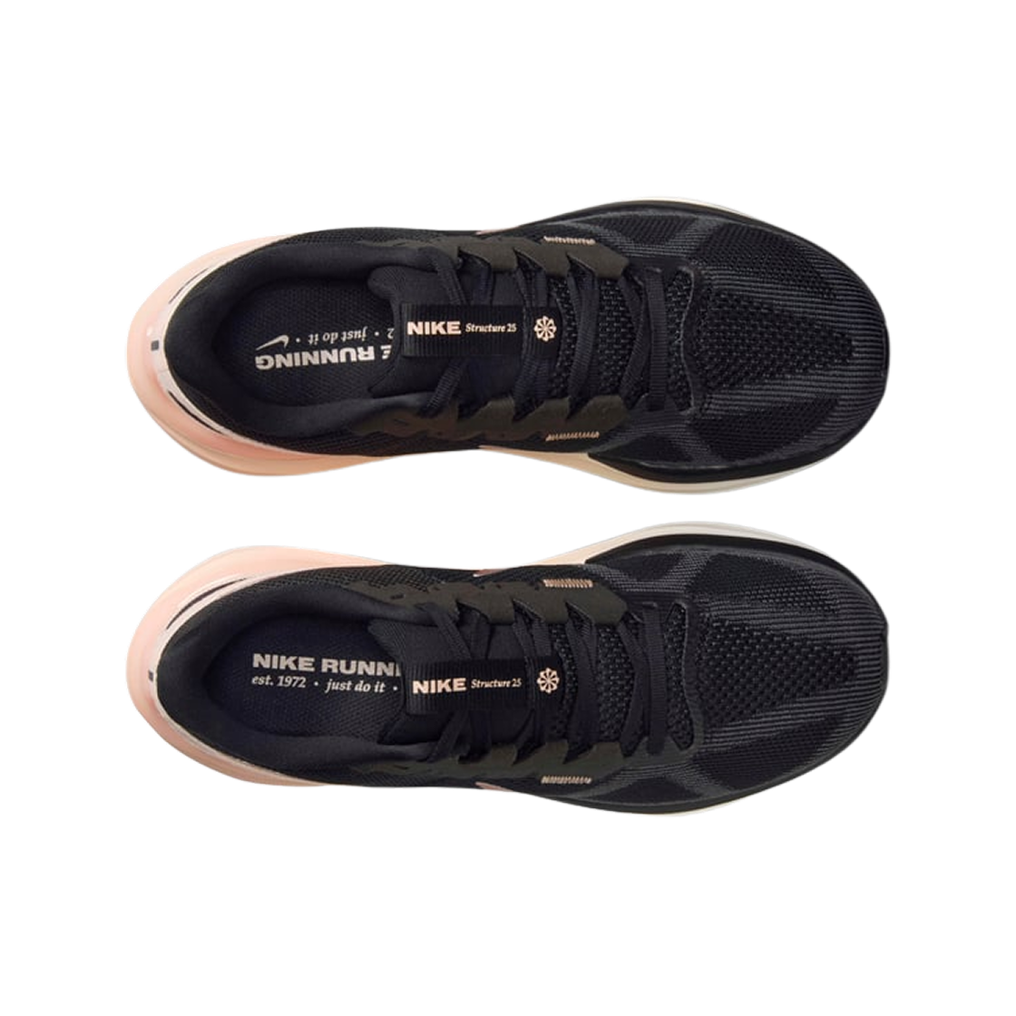 (W) 나이키 줌 스트럭처 25 블랙 크림슨 틴트((W) Nike Zoom Structure 25 Black Crimson Tint) - 2