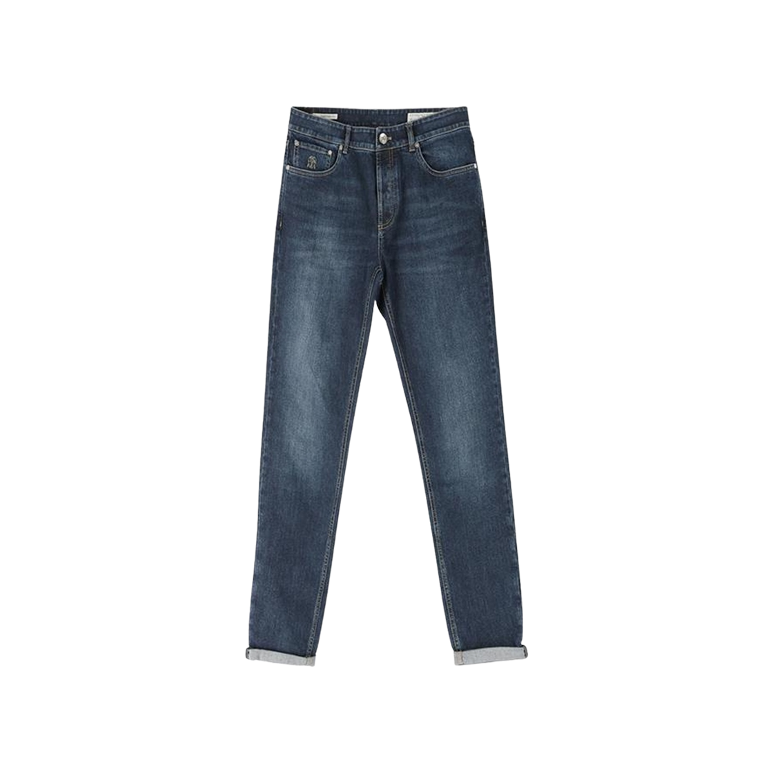 M283PD3210-C1468 Brunello Cucinelli Straight Denim Pants Blue