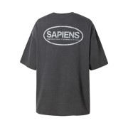 Sapiens Pigment Oval Logo Over Fit Short Sleeves Charcoal