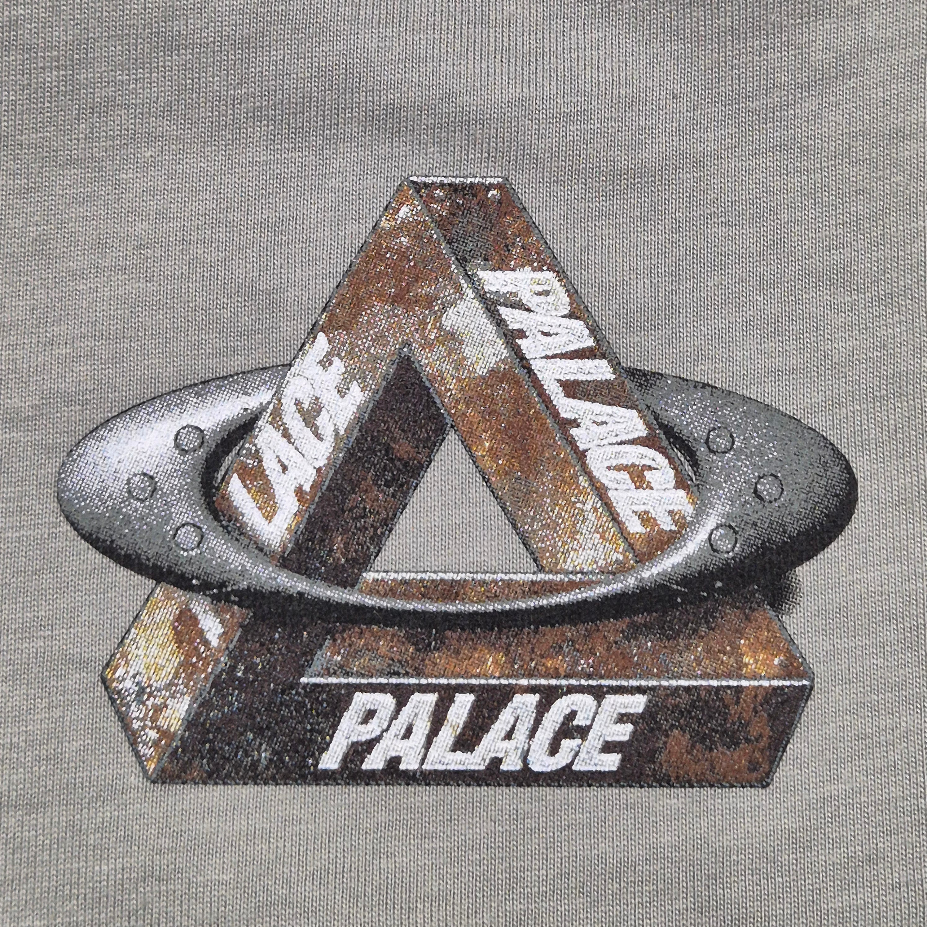 Palace x Oakley T-Shirt Grey - 24FW, Palace x Oakley 6-Panel Black Silver - 23SS 착용 스타일 - 4