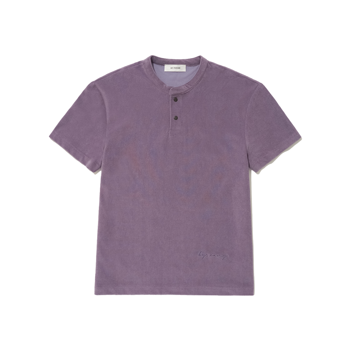 바이랑 헨리 마이크로 파일 티셔츠 - 라벤더(BY RANG Henley Micro Pile T-Shirts - Lavender)