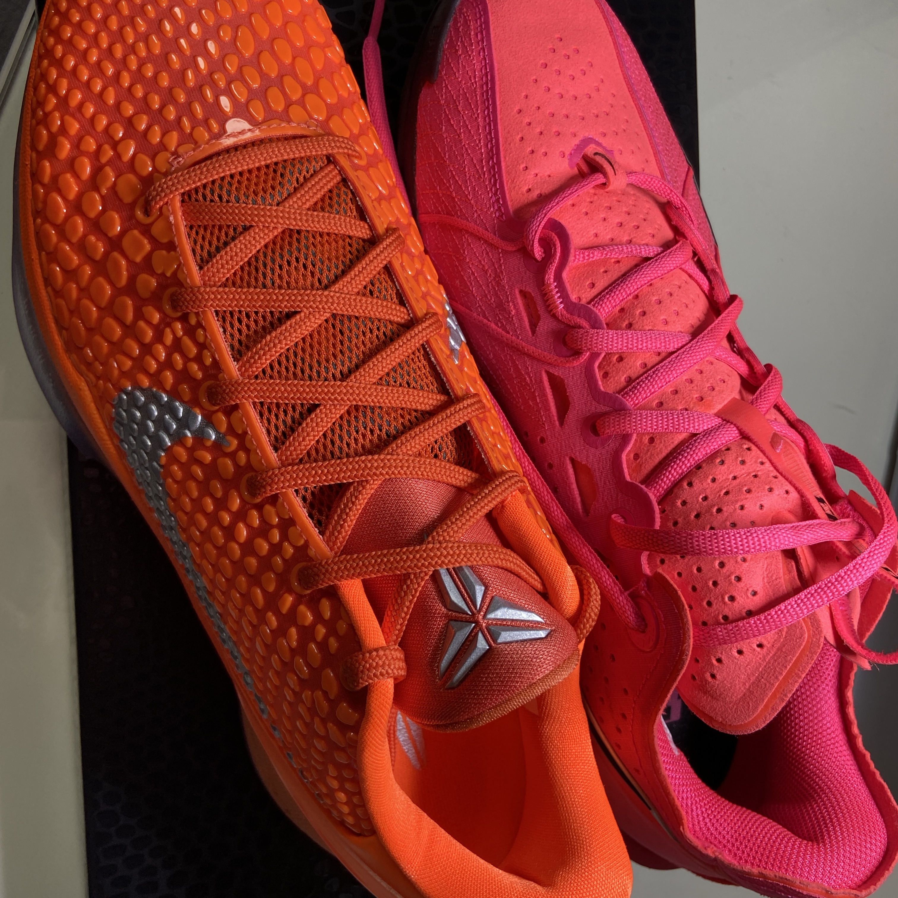 Nike Air Zoom G.T. Cut 3 EP Hyper Pink Metallic Silver, Nike Kobe 6 Protro Total Orange 착용 스타일 - 4