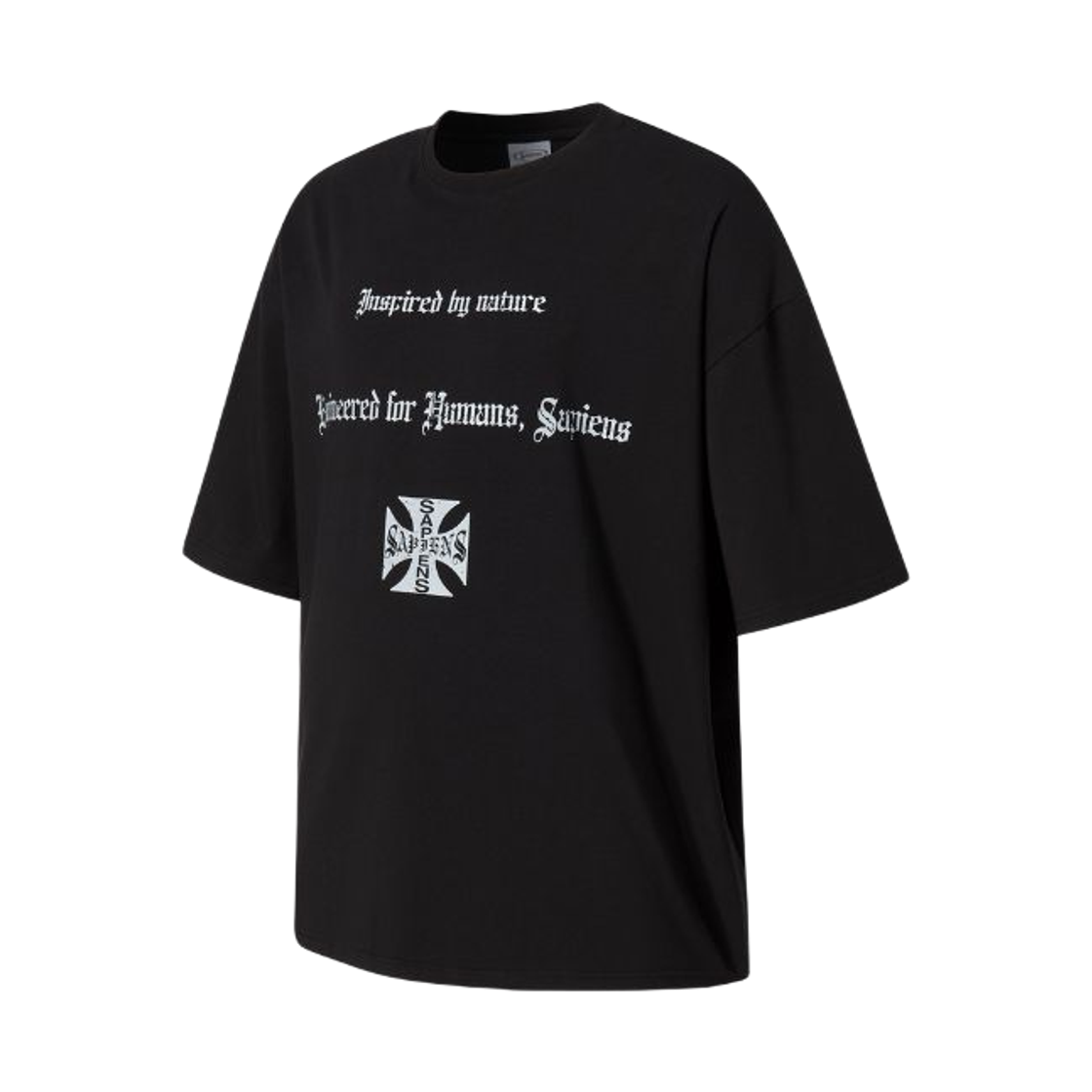 SP25SSTS006BK Sapiens Engineered Over Fit Short Sleeves Black