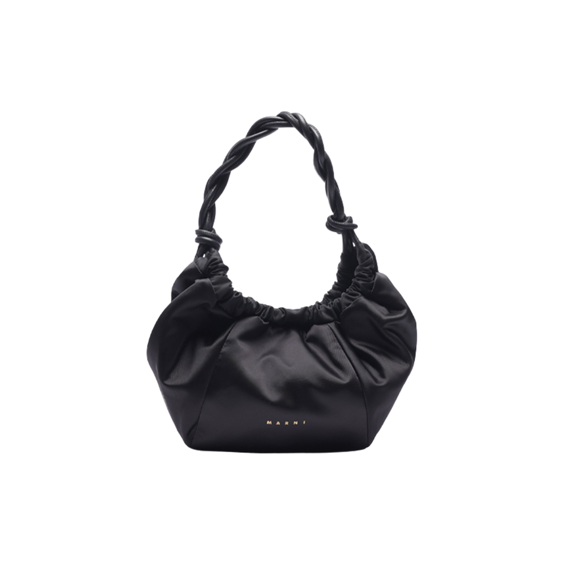 SCMP0072Y1-P4560-Z1O19 Marni Logo Twist Strap Shoulder Bag Black