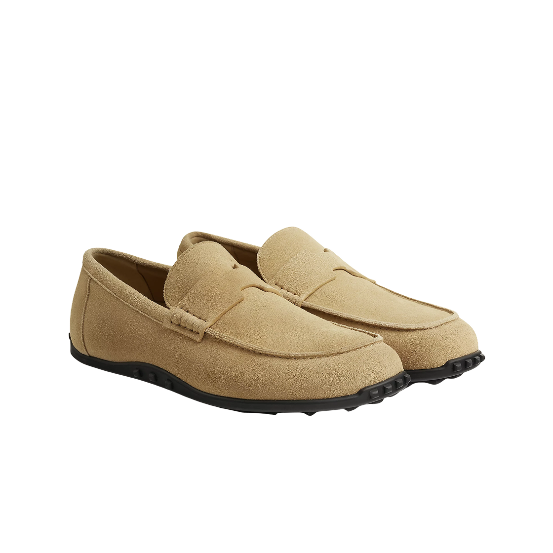 에르메스 레이지 로퍼 스웨이드 카프스킨 & 베쥬 알바트르(Hermes Lazy Loafer Suede Calfskin & Beige Albatre) - 2