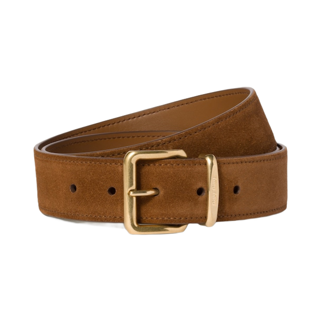 5CC536-2CSS-F0316 (W) Miu Miu Suede Belt Oak