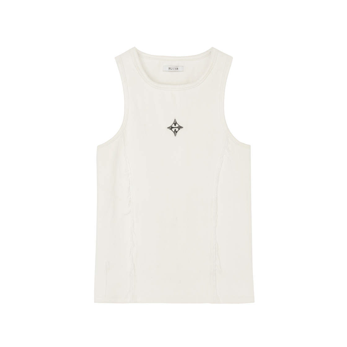 비엘알 로고 리벳 슬리브리스 화이트(BLR Logo Rivet Sleeveless White)
