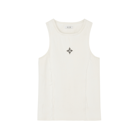 BLR24SSSL01 BLR Logo Rivet Sleeveless White