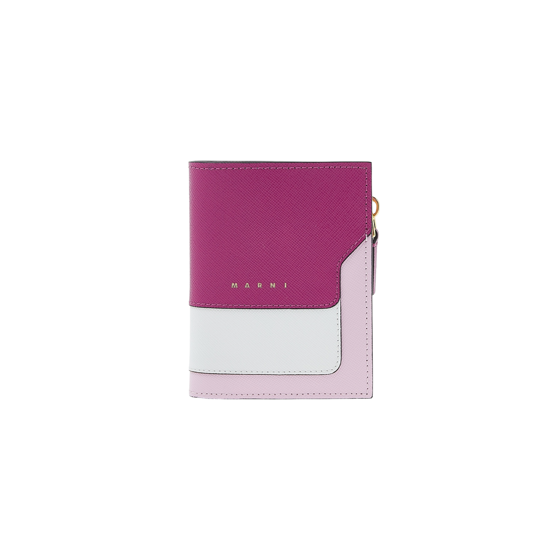 PFMO0054U1-LV520-Z504N Marni Saffiano Leather Bi-Fold Wallet Orchid Rose