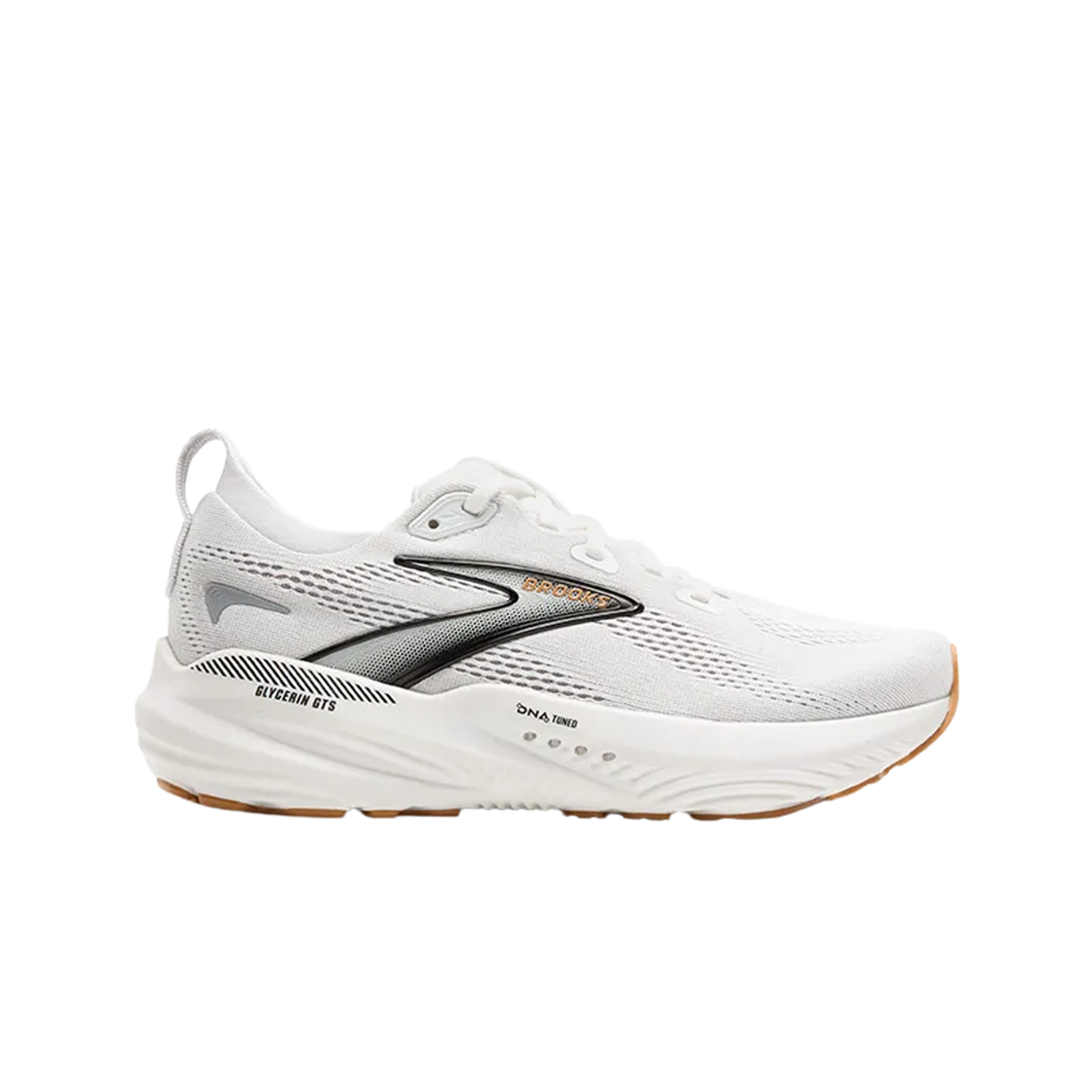 1204351B135 (W) Brooks Glycerin GTS 22 White Grey - B Medium