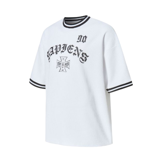 SP25SSTS010WH Sapiens Ninety Ringer Over Fit Short Sleeves White
