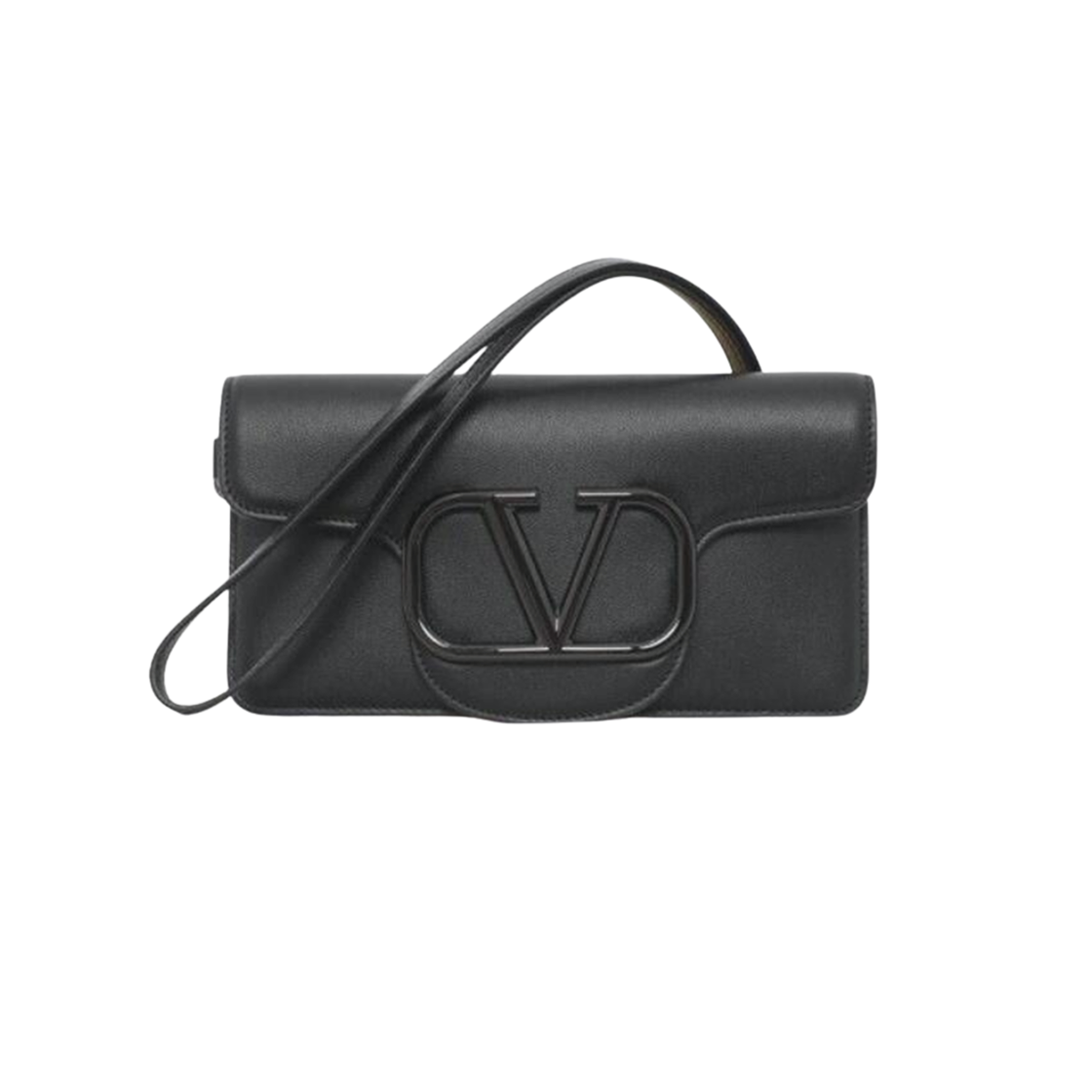 발렌티노 브이로고 넥 스트랩 크로스바디백 블랙(Valentino Vlogo Neck Strap Crossbody Bag Black)