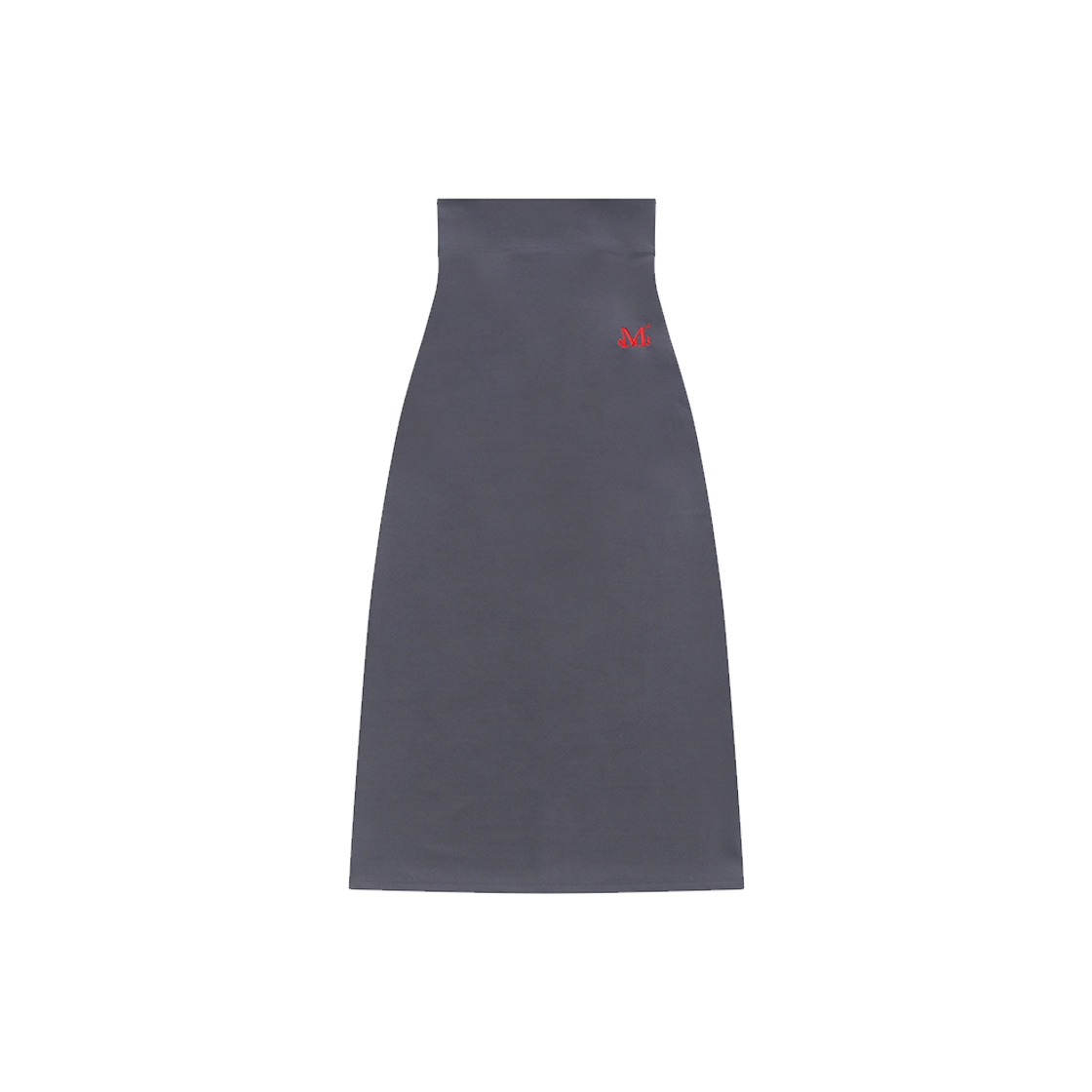 무센트 엔버 셋업 백 스트랩 슬릿 롱 스커트 차콜(MUCENT Enver Set Up Back Strap Slit Long Skirt Charcoal) - 1