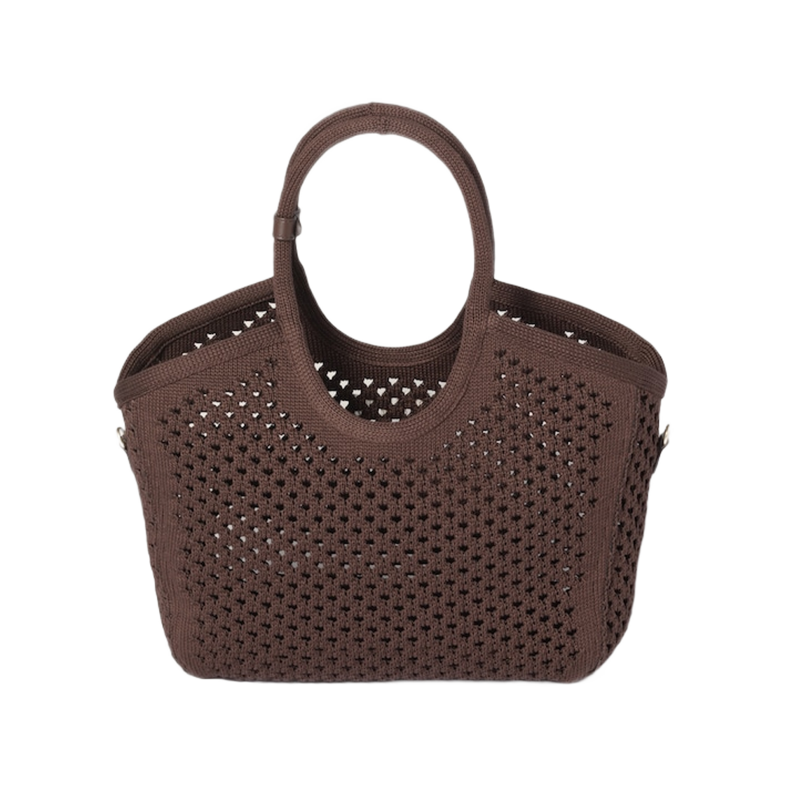 미우 미우 코튼 메쉬 아이비 토트백 코코아 초크 화이트(Miu Miu Cotton Mesh Ivy Tote Bag Cocoa Chalk White) - 2