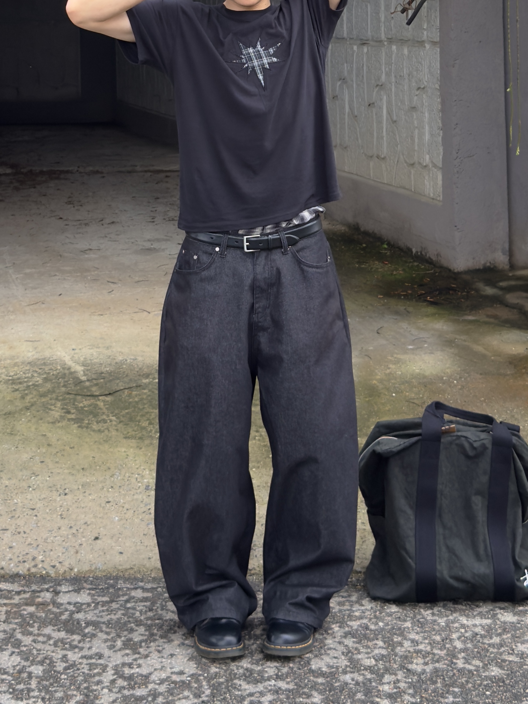Stussy Boxer Shorts Multi (3 Pack), Stussy Canvas Flight Bag Washed Black 착용 스타일 - 6