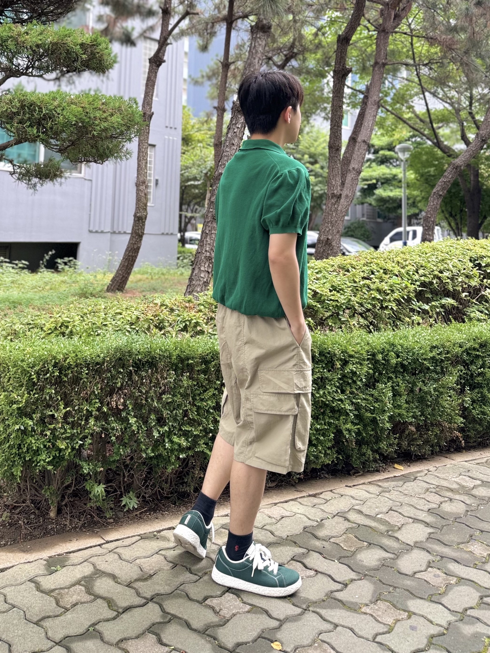 [6% 적립] LeMouton Buddy Darkgreen 착용 스타일 - 3