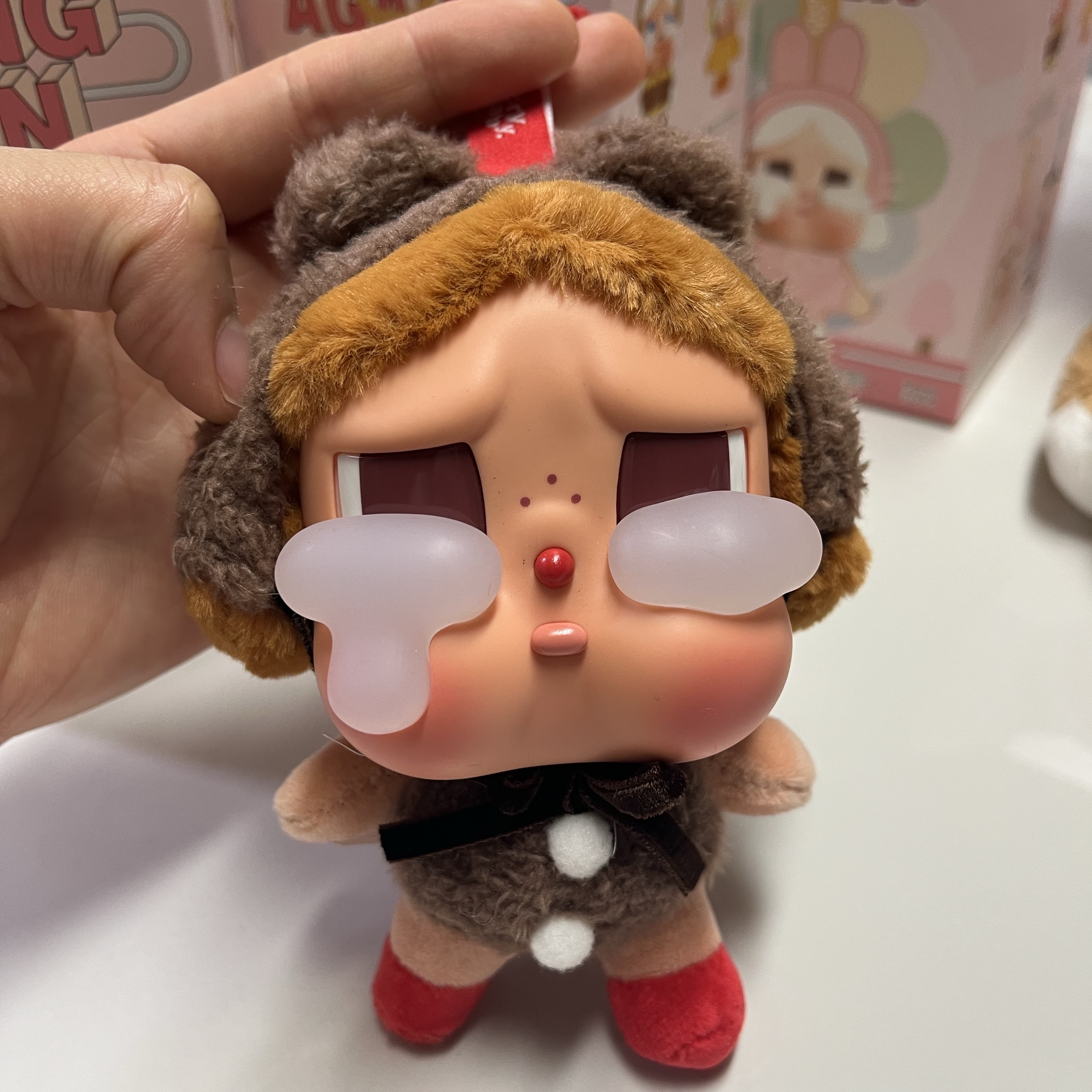 Pop Mart Crybaby Crying Again Series Plush Keyring Sealed Case (6 Blind Boxes) 착용 스타일 - 4
