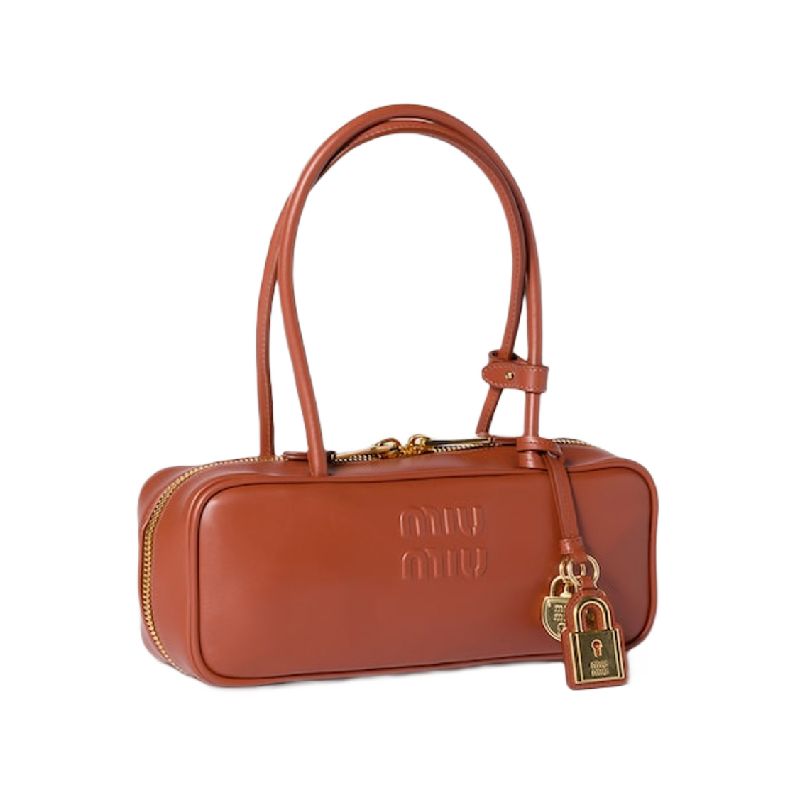 미우 미우 레더 보 백 러스트(Miu Miu Leather Beau Bag Rust) - 3