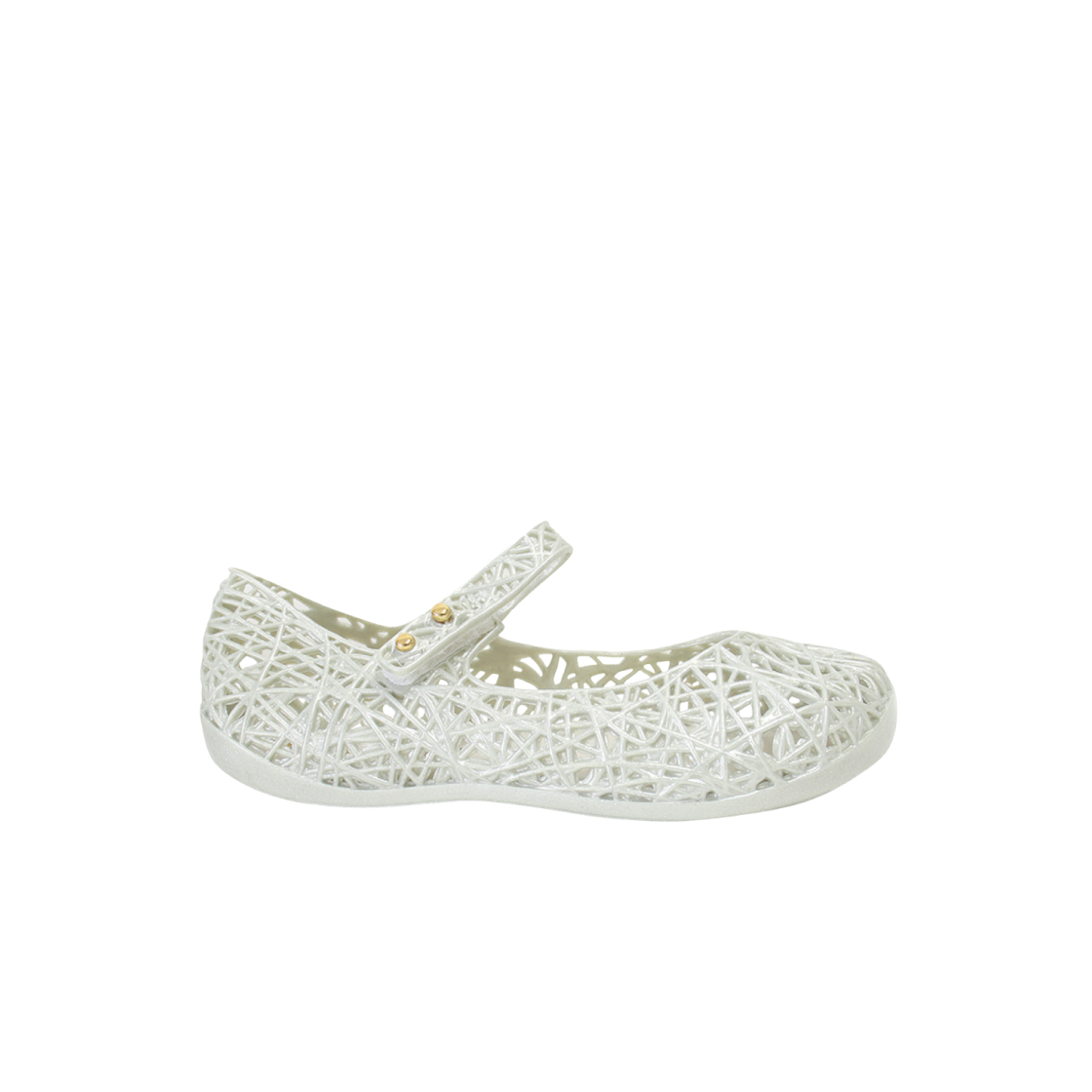 (키즈) 멜리사 미니 멜리사 지그재그4 샌들 화이트((Kids) Melissa Mini Melissa Zigzag4 Sandal White)