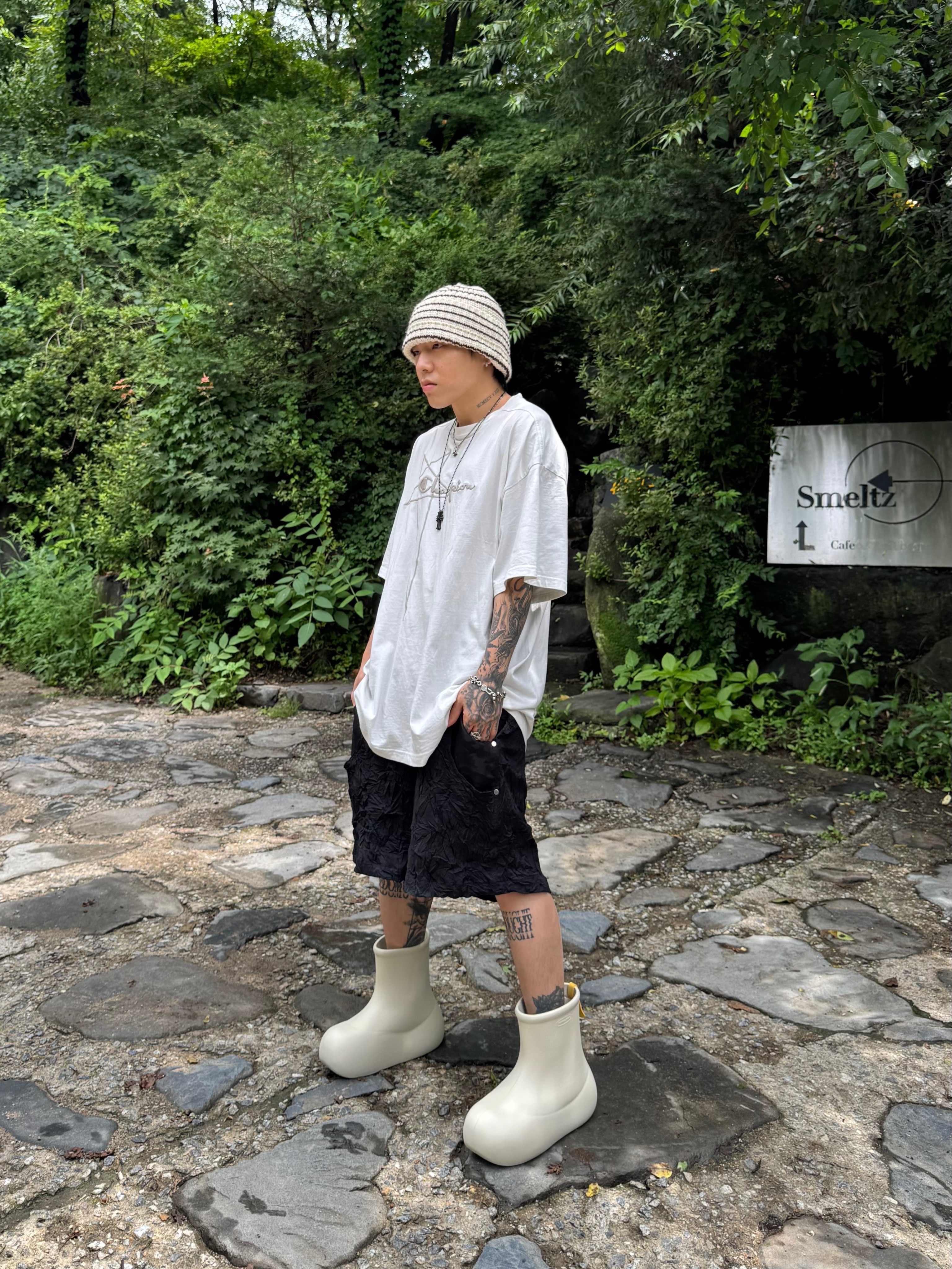 Taw&Toe Zerovity Murff Black, Chrome Hearts Silichrome CH Cross Pendant Black 2022/2023/2025 착용 스타일 - 5