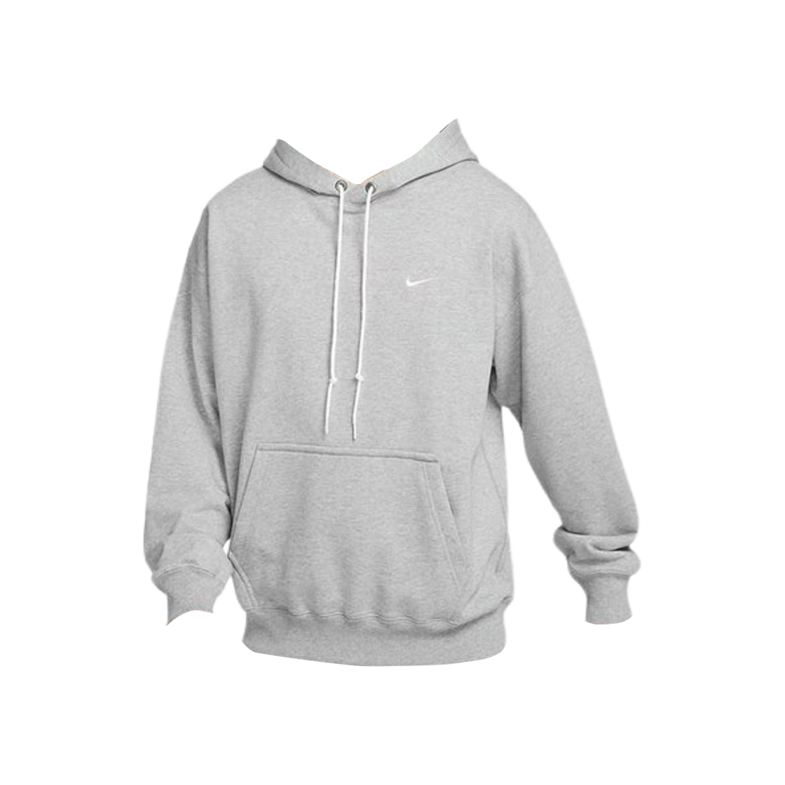 DX0814-063 Nike Solo Swoosh French Terry Pullover Hoodie Dark Grey Heather White - Asia