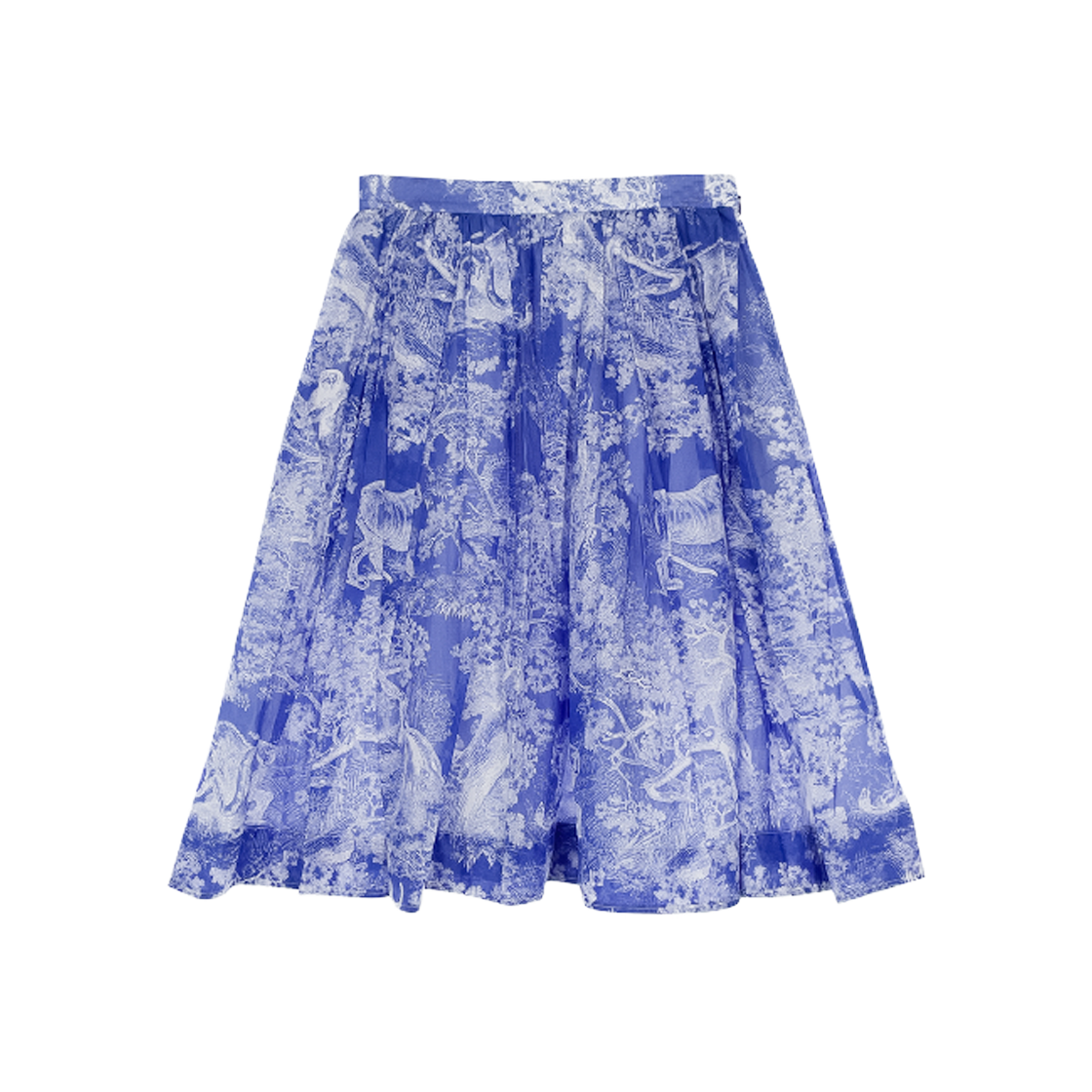 IT63SHDGDCFI Dior Riviera Midi Skirt Size 36 Blue/Ecru