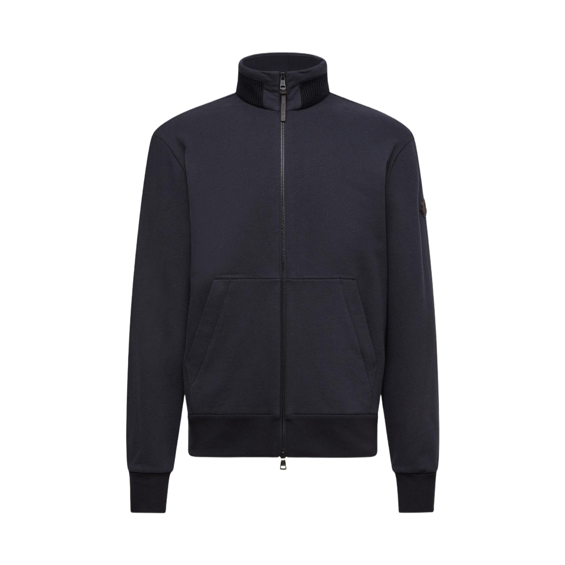 몽클레르 코튼 앤 캐시미어 집업 스웨트셔츠 네이비 블루 - 25FW(Moncler Cotton & Cashmere Zip Up Sweatshirt Navy Blue - 25FW) - 1