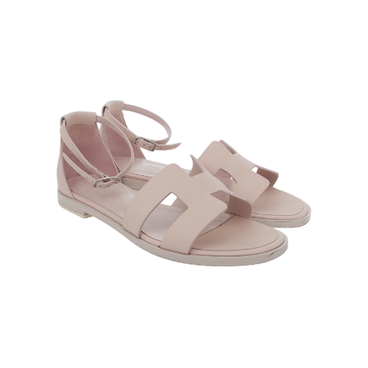 IT68GCHMCW9H Hermes Santorini Sandals 36 Rose Pale