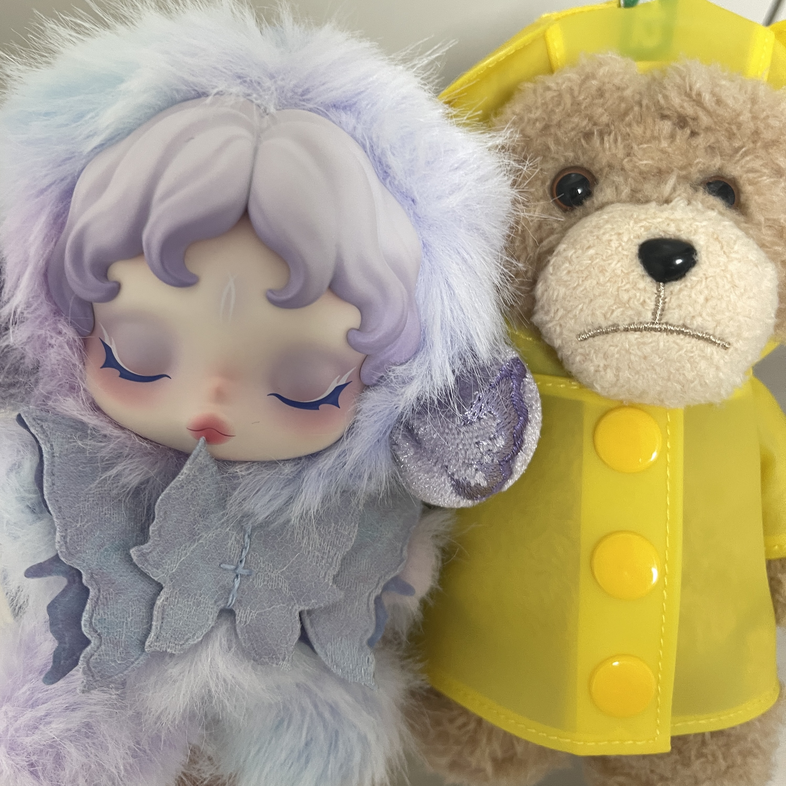 Pop Mart Skullpanda L’Impressionnisme Series Plush Doll Lightning (Opened Case), Pop Mart Ted2 Teddy Bear Action Plush Pendant Sealed Case (1 Blind Box) 착용 스타일