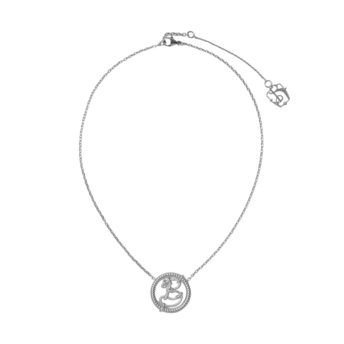 8107025 (W) Burberry Nautical Knot B Pendant Necklace Silver