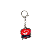LG Twins X Kirsh Cherry Twins Heart Metal Keyring