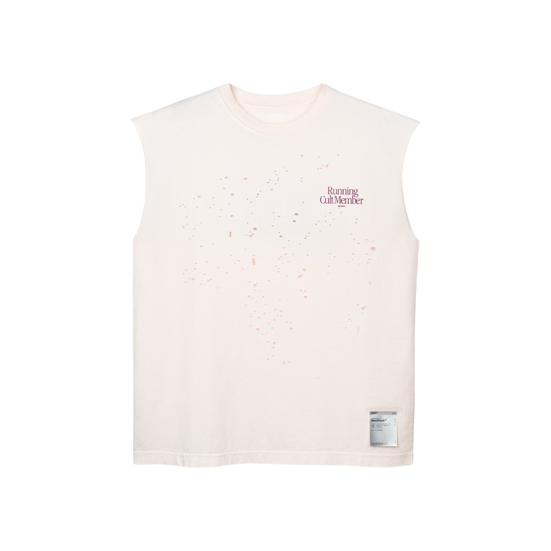 새티스파이 10주년 기념 모스테크 머슬 티셔츠 선 블리치드 로즈워터