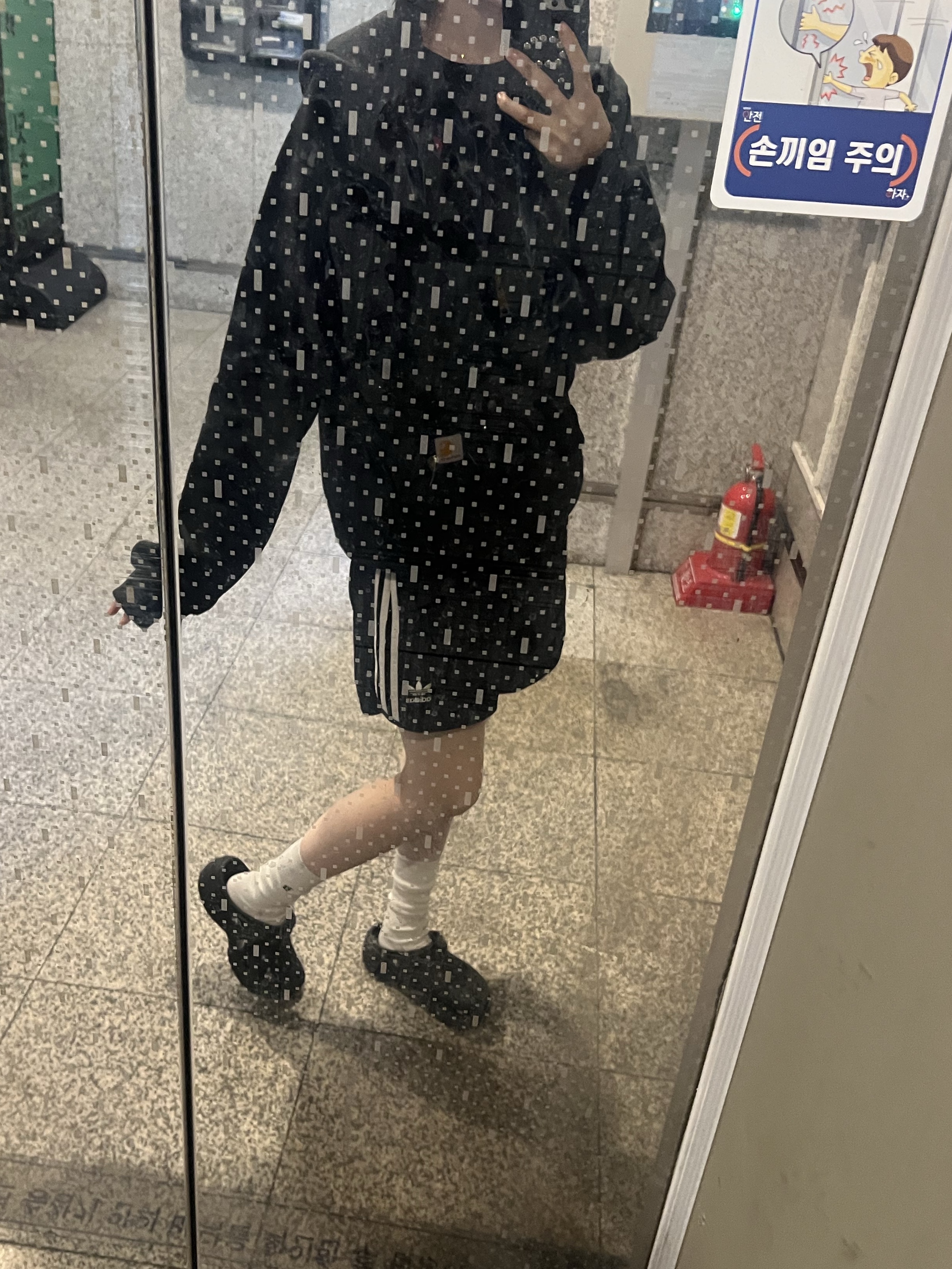 Adidas Adicolor Classic Sprinter Shorts Black - KR Sizing 착용 스타일