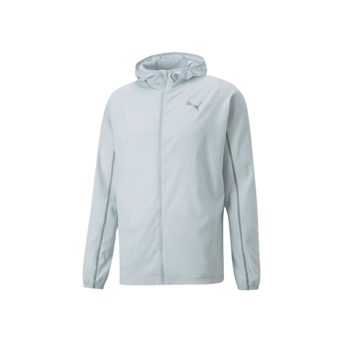 푸마 런 PLCD 그래픽 우븐 후드 자켓 플래티넘 그레이(Puma Run PLCD Graphic Woven Hooded Jacket Platinum Grey)