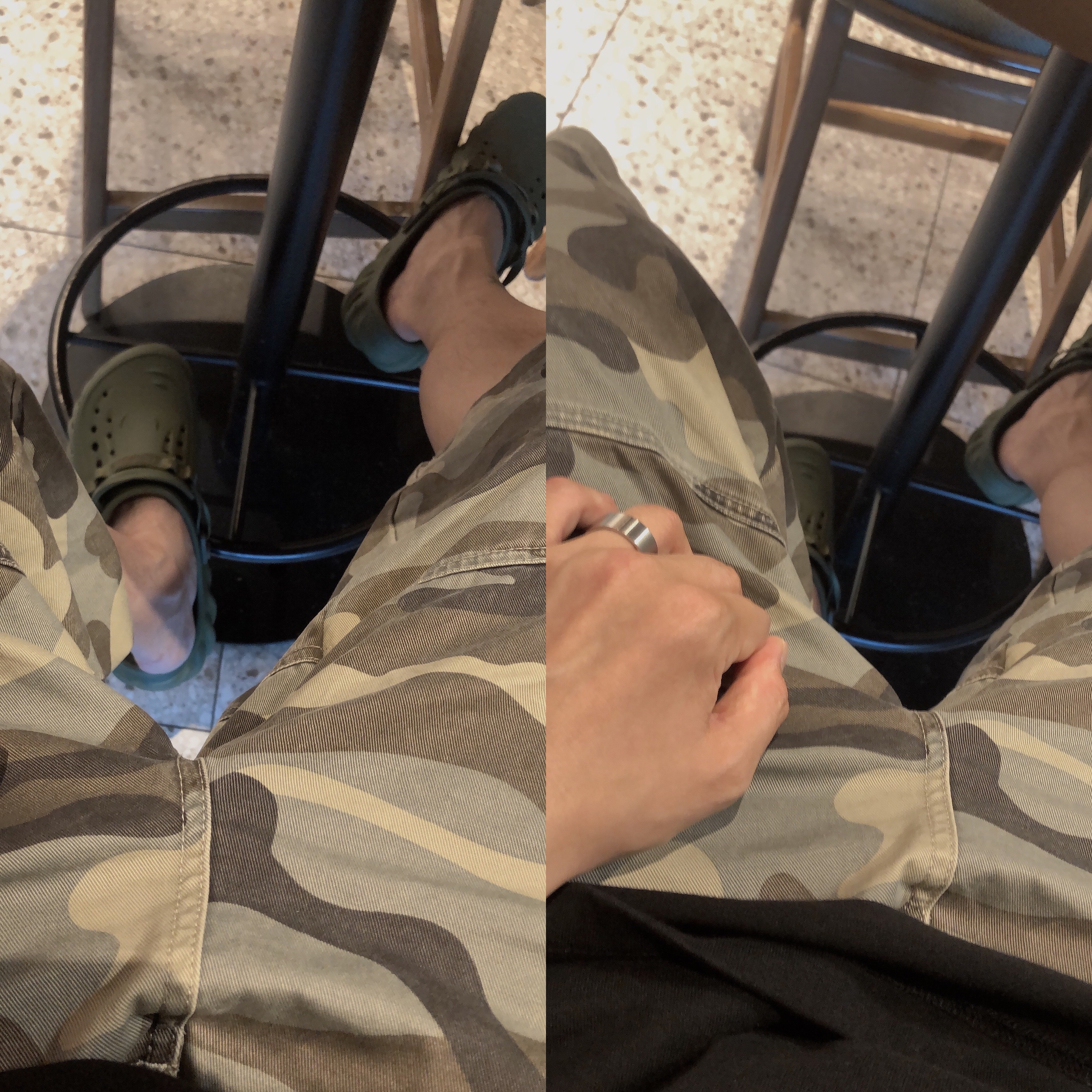 Crocs Echo Clog Army Green 착용 스타일