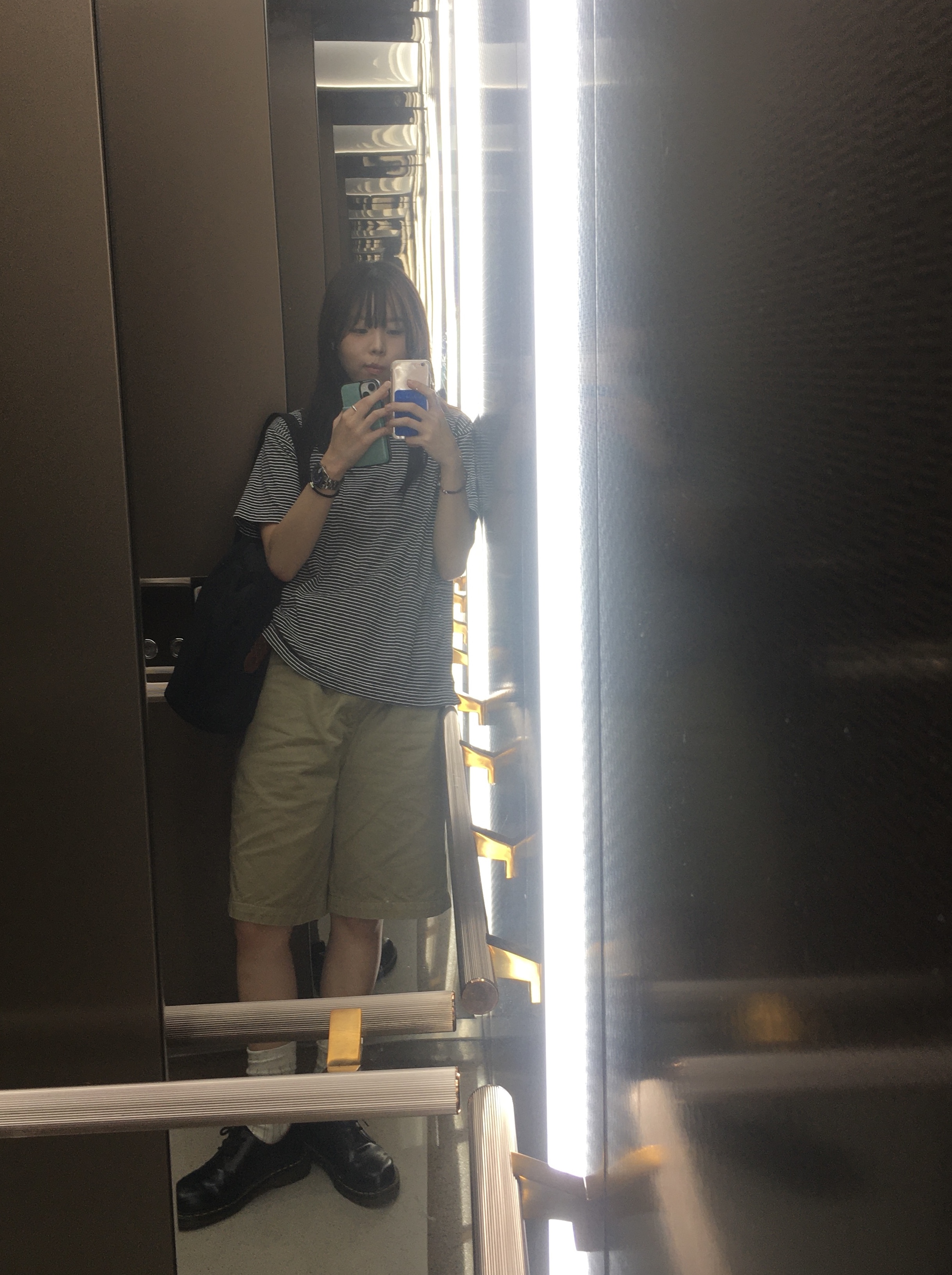 Dr. Martens 1461 Smooth Black, YMCL KY Tote Bag Black (GB0636) μ°©μ© μ€νμΌ - 2