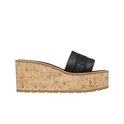 KCO425CEY-S900 (W) Dior Dway Platform Slide Grained Calfskin Black