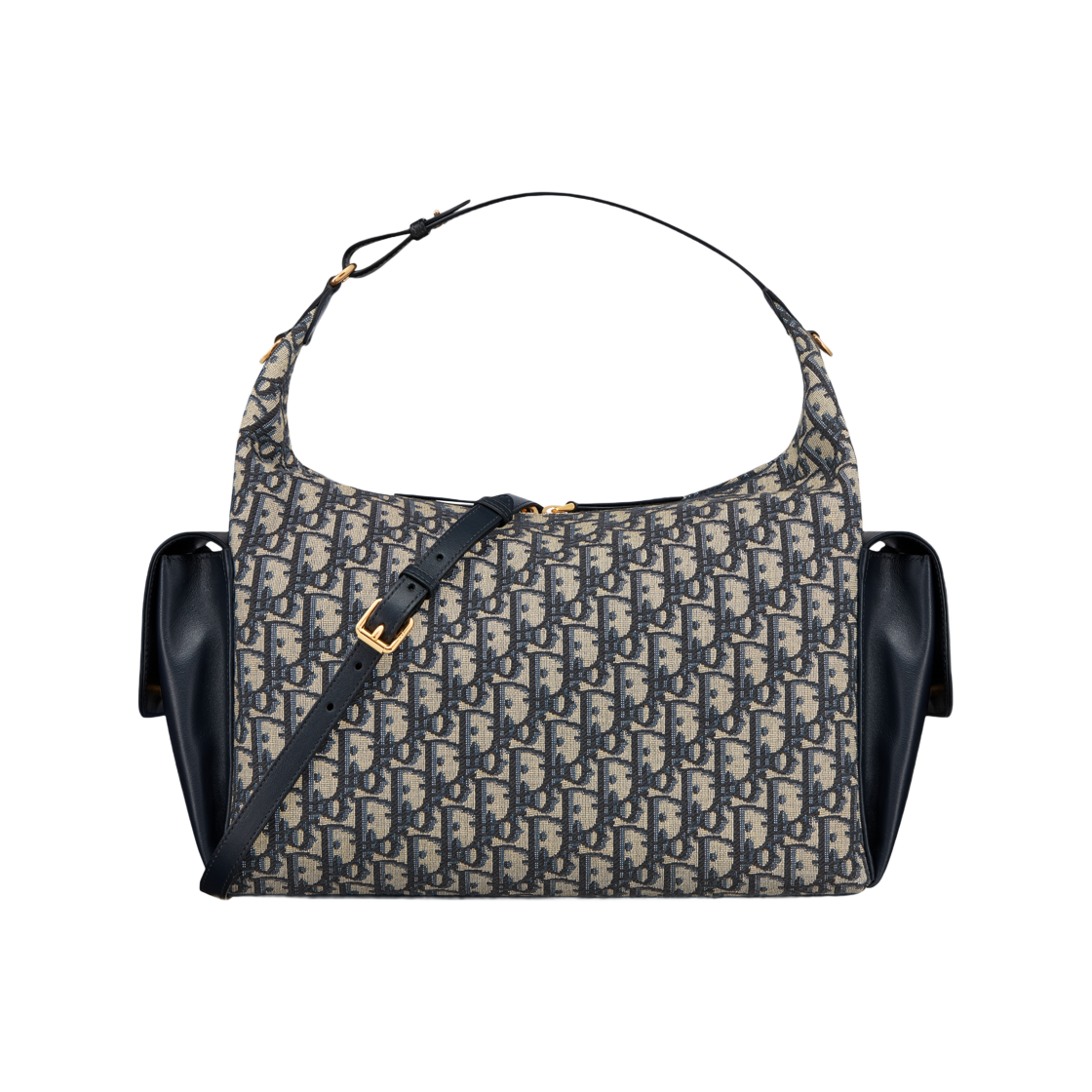 M6322UDDS-M928 Dior Large D-Dream Bag Dior Oblique Jacquard And Smooth Calfskin Blue